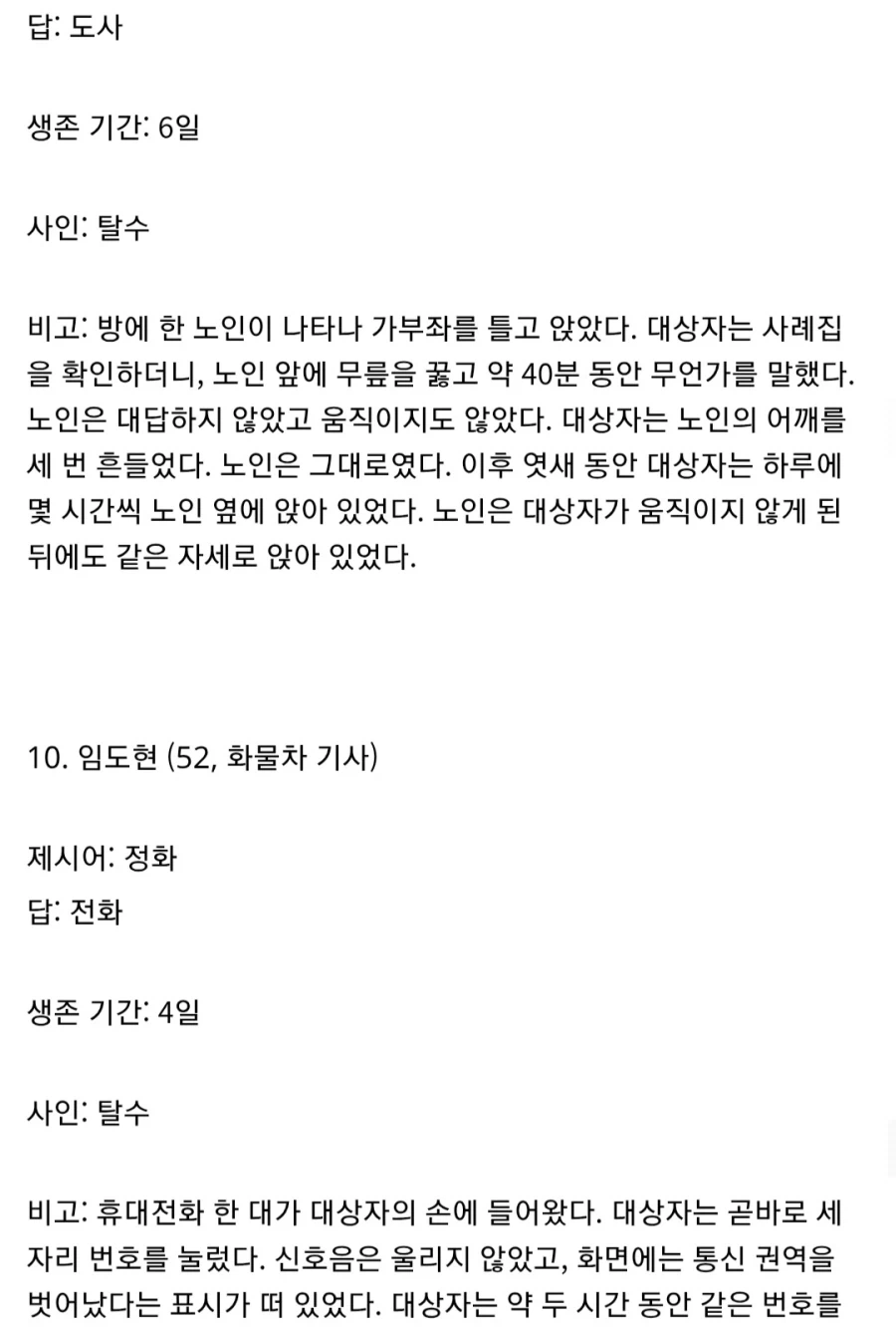 밀실에서 탈출하려 했던 사람들의 선택과 결과를 담은 사례집 (2-2)