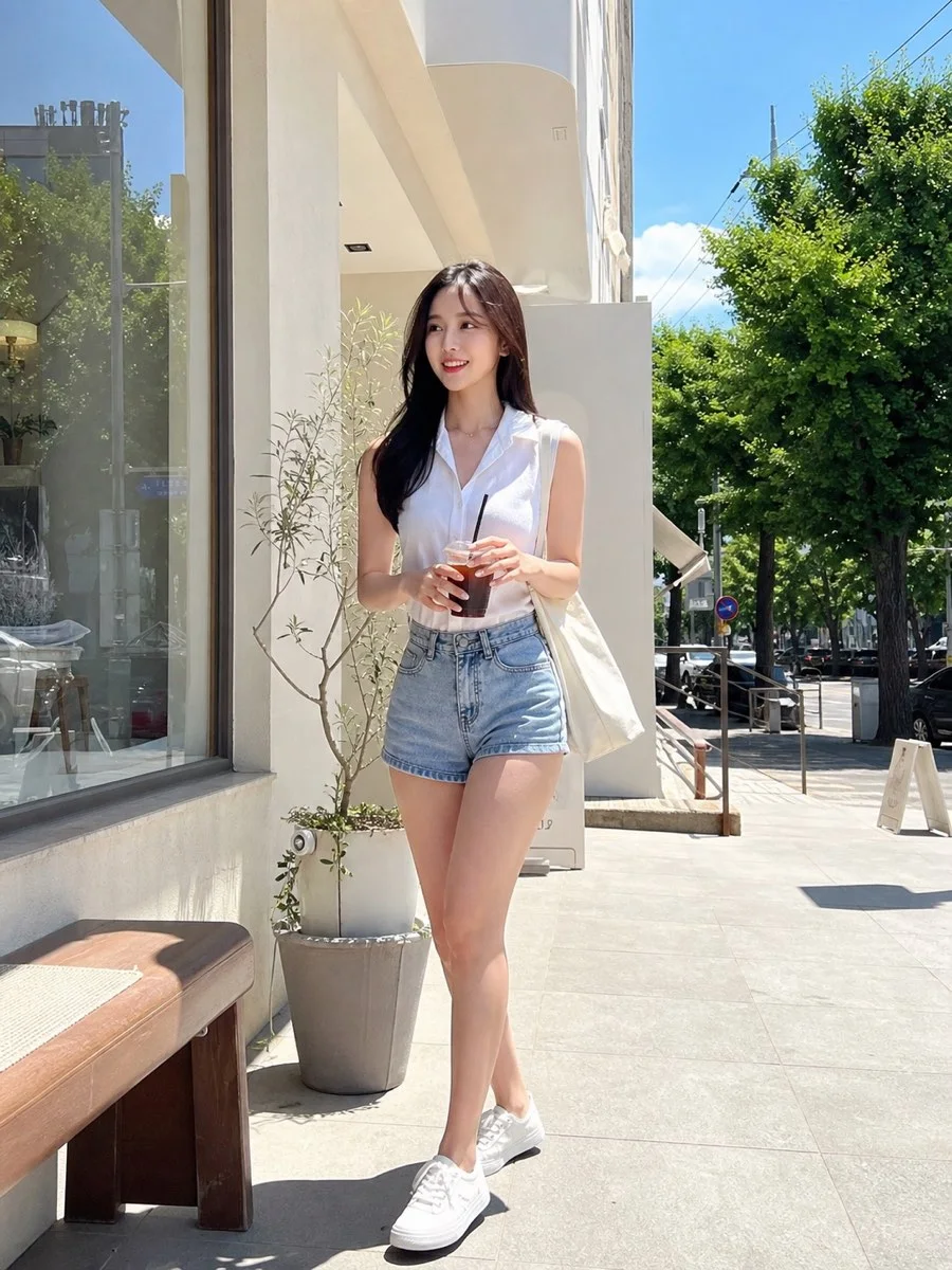 한여름 강남, 화이트와 연청이면 충분해 사진 2번째